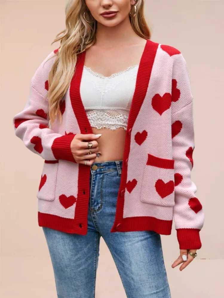 New Autumn Women's Cardigan With Heart Pattern,Woman Clothing,Cardigan For Women,Cardigan For Women,Knit Sweater Woman,Cardigan
New Autumn Women's Cardigan With Heart Pattern,Woman Clothing,Cardigan For Women,Cardigan For Women,Knit Sweater Woman,Cardigan