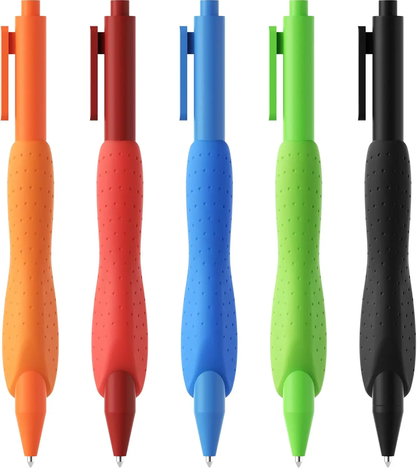 ELETIUO 5-Pack Ergonomic Ballpoint Pens,1mm Medium Point Black Ink Retractable Pen with Anti-Slip Silicone Grip,Center-of-Gravity Balance Design for Smooth Writing for Office and School Supplies
ELETIUO 5-Pack Ergonomic Ballpoint Pens,1mm Medium Point Black Ink Retractable Pen with Anti-Slip Silicone Grip,Center-of-Gravity Balance Design for Smooth Writing for Office and School Supplies