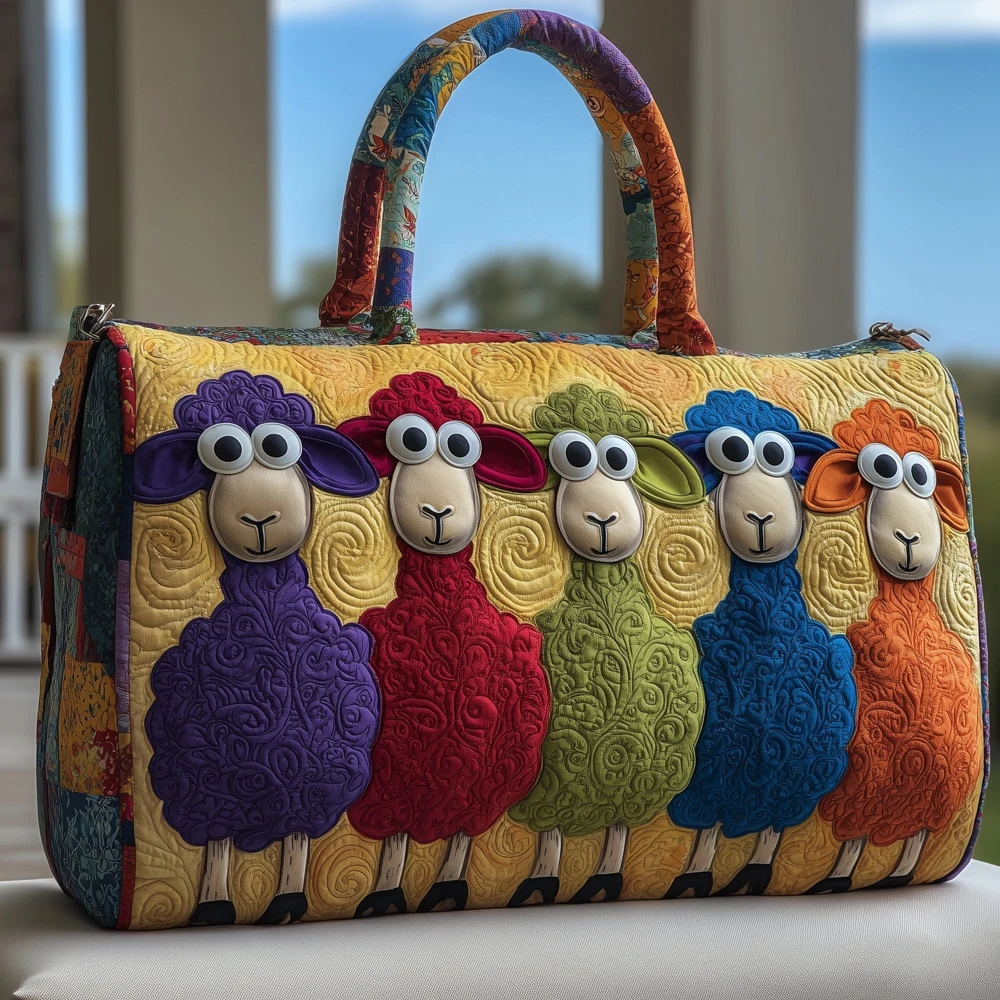 Men's Quilted Duffle Bag Cute Cartoon Sheep Colorful Print Travel Tote Outdoor HandBag Women Casual Weekender Bags
Men's Quilted Duffle Bag Cute Cartoon Sheep Colorful Print Travel Tote Outdoor HandBag Women Casual Weekender Bags