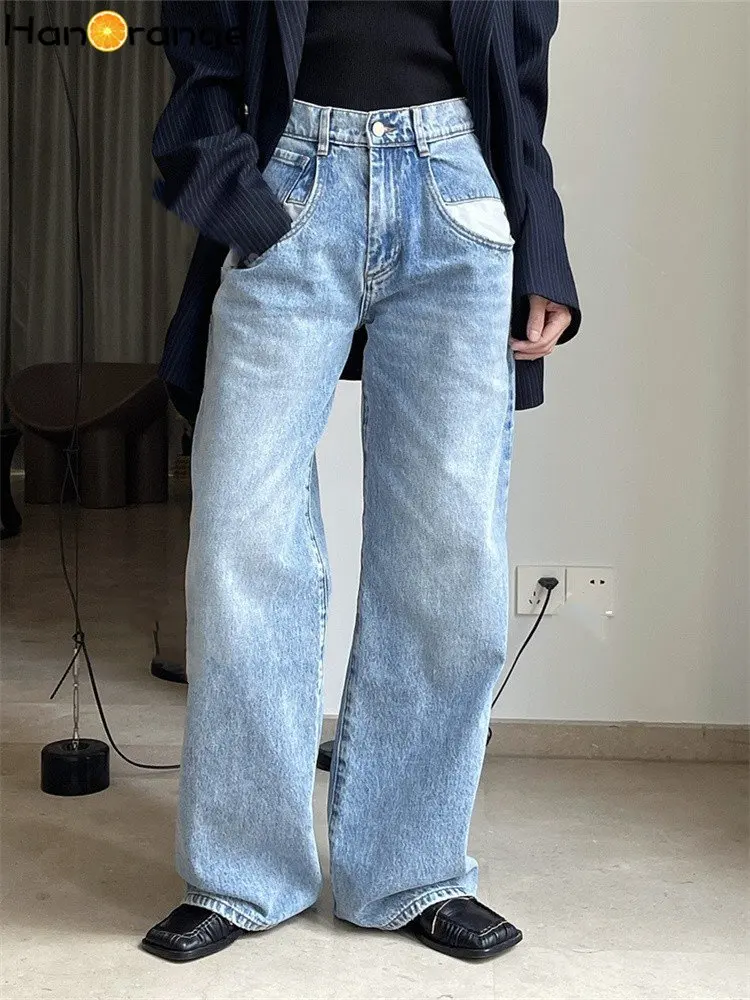 HanOrange 2026 Spring Autumn Pockets Leakage Low Rise Jeans Women Washed Loose Cotton Denim Pants Female
HanOrange 2026 Spring Autumn Pockets Leakage Low Rise Jeans Women Washed Loose Cotton Denim Pants Female