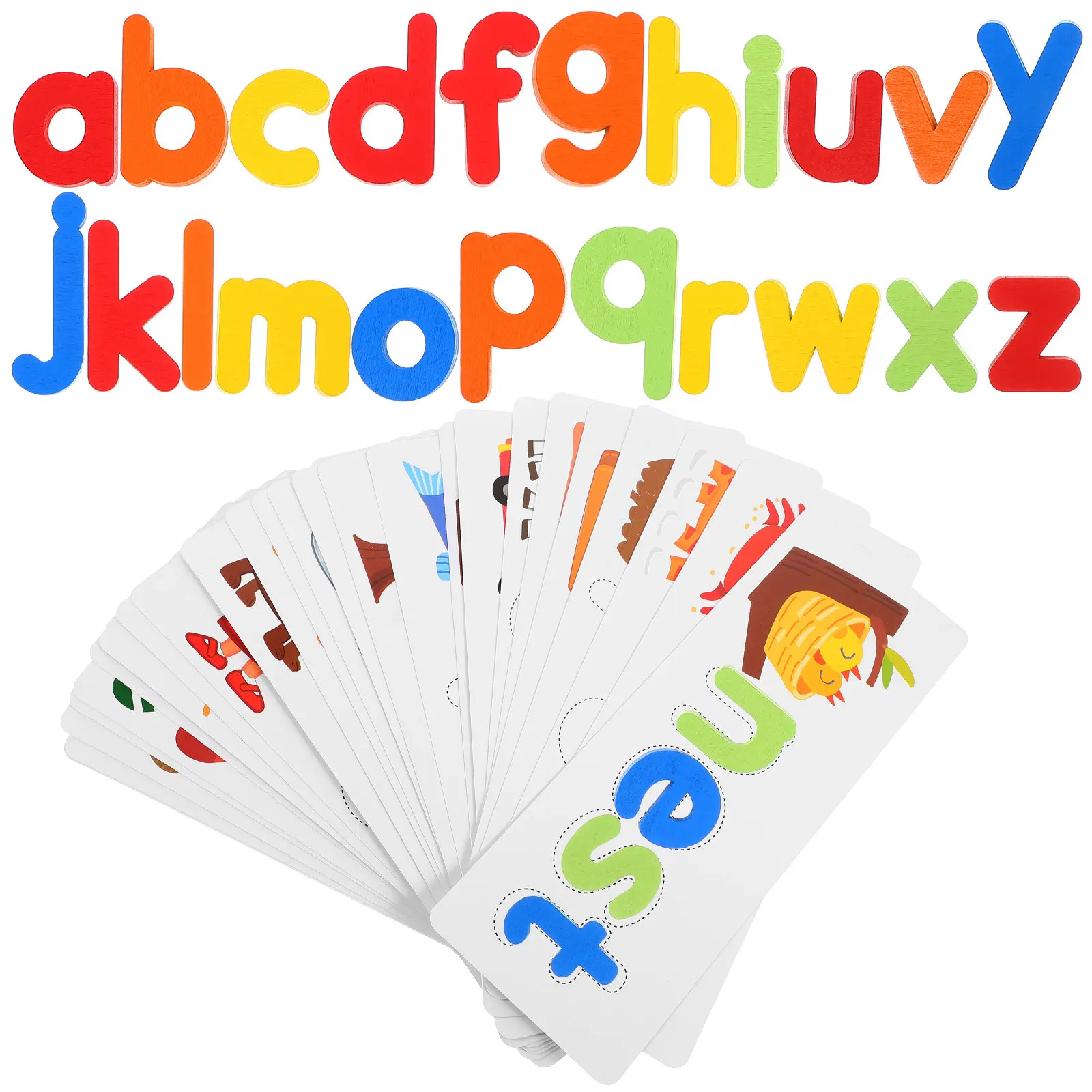 1Set Alphabet Spelling Game Educational Wooden Letter Blocks for Preschool Learning Cognitive Development Parent Child
1Set Alphabet Spelling Game Educational Wooden Letter Blocks for Preschool Learning Cognitive Development Parent Child