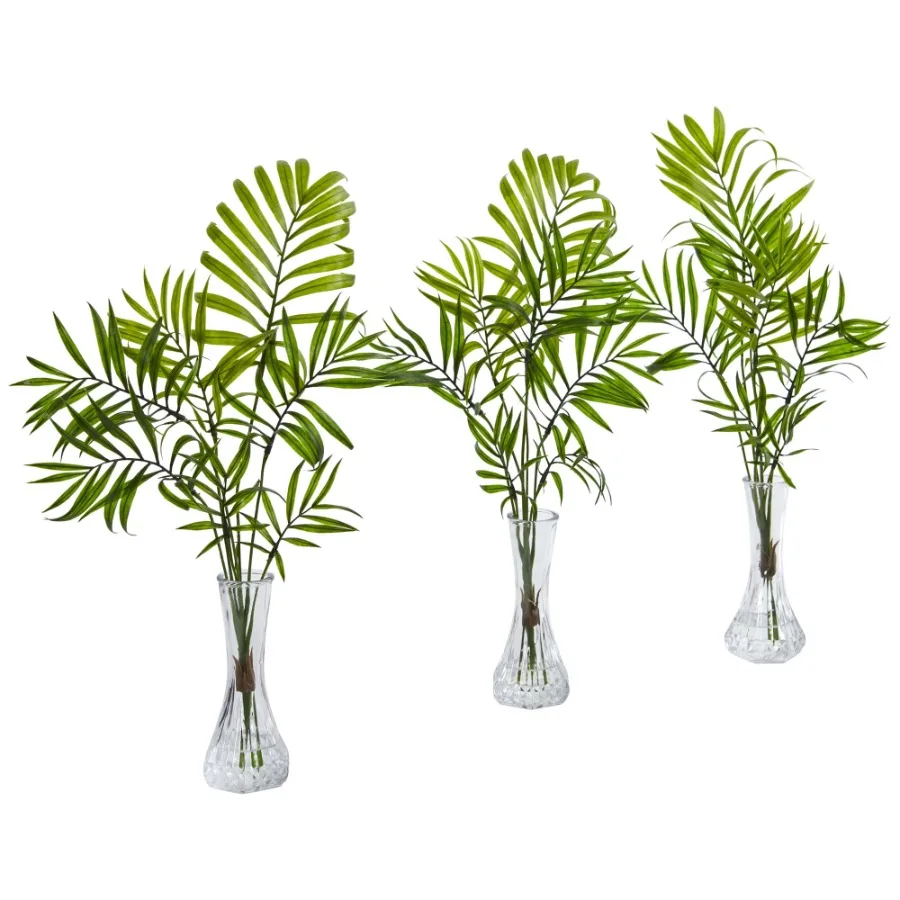 19" Plastic Mini Palm Artificial Plant in Vase Set of 3 Green
19" Plastic Mini Palm Artificial Plant in Vase Set of 3 Green
