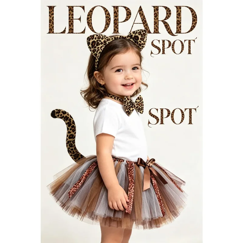Leopard Print Fluffy Tutu Half Skirt Set Holiday Birthday Party Outfit Stage Performance Cosplay Festive Carnival Dress Suit
Leopard Print Fluffy Tutu Half Skirt Set Holiday Birthday Party Outfit Stage Performance Cosplay Festive Carnival Dress Suit