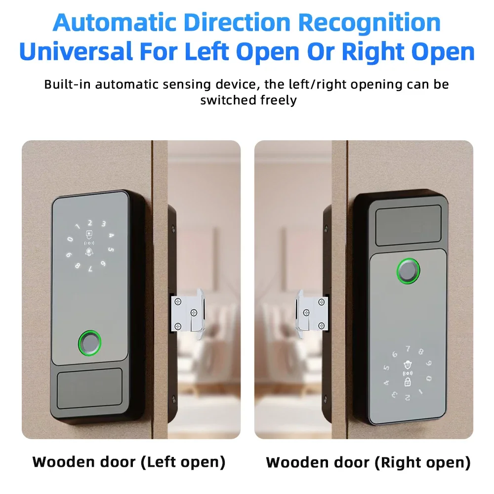 Smart Door Lock Fingerprint Electronic Digital Lock APP/IC Card/Password Unlock for Steel/Wooden Door
Smart Door Lock Fingerprint Electronic Digital Lock APP/IC Card/Password Unlock for Steel/Wooden Door