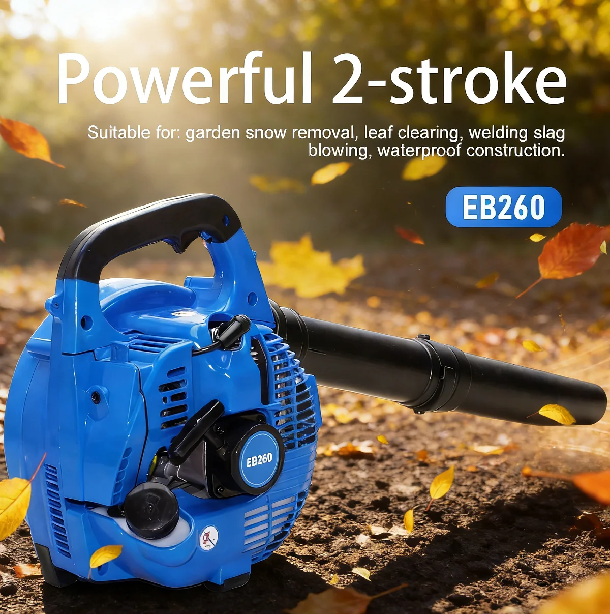 EB260 2-Stroke Gas Leaf Blower High Power Handheld Blower for Garden Leaf Clearing, Snow Removal, Welding Slag Blowing
EB260 2-Stroke Gas Leaf Blower High Power Handheld Blower for Garden Leaf Clearing, Snow Removal, Welding Slag Blowing
