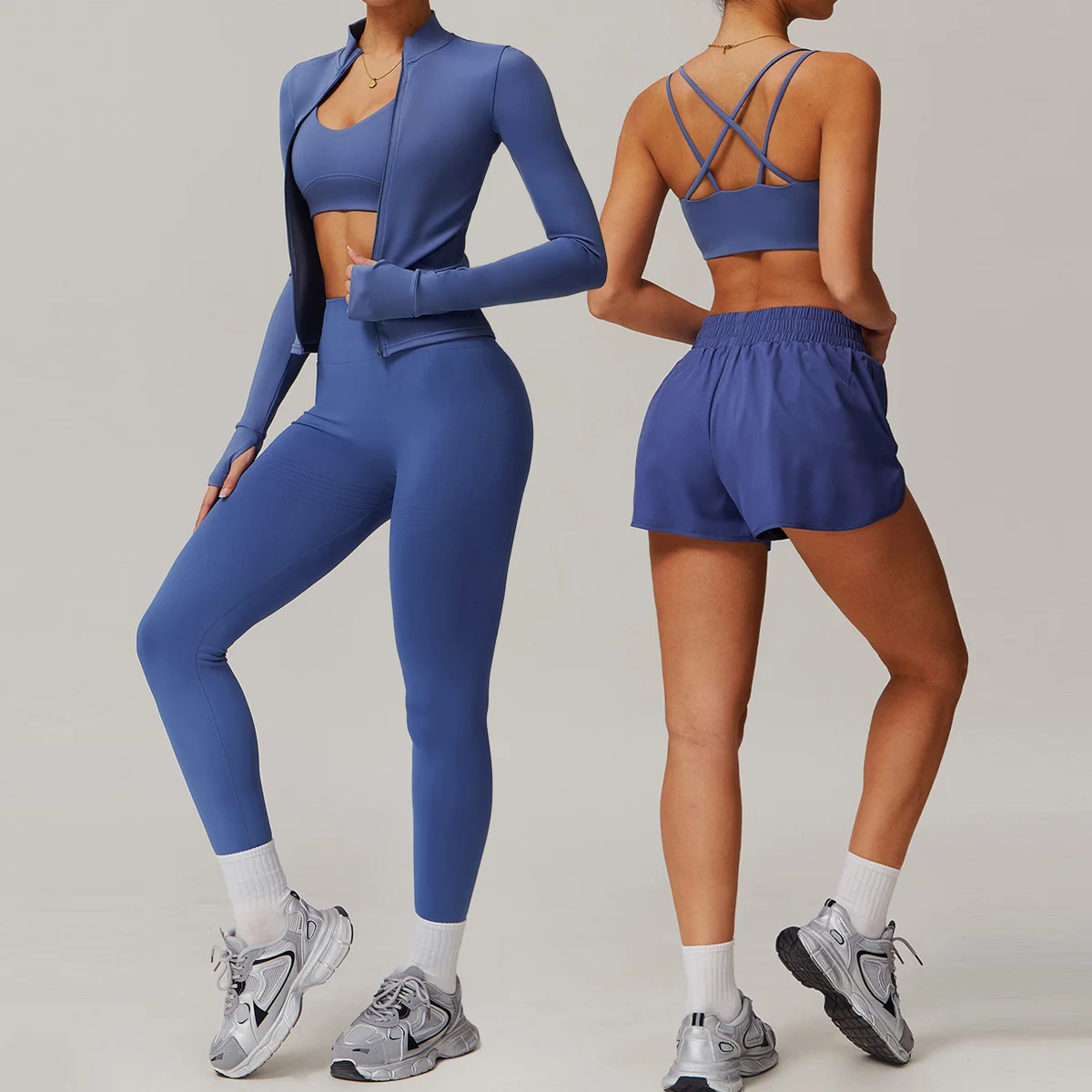 Yoga Set Women Gym Tank top Suit Sport Tracksuit Outfits Fitness High Waist Leggings Gym Running Clothes Long sleeve shorts suit
Yoga Set Women Gym Tank top Suit Sport Tracksuit Outfits Fitness High Waist Leggings Gym Running Clothes Long sleeve shorts suit