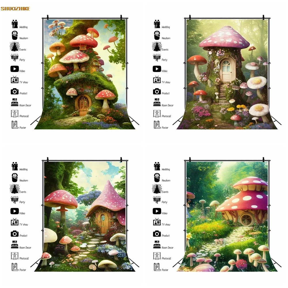 Spring Mushroom Backdrop Fairy Tale Fantasy Forest Elves Nature Scenery Baby Art Portrait Photography Background Photo Studio
Spring Mushroom Backdrop Fairy Tale Fantasy Forest Elves Nature Scenery Baby Art Portrait Photography Background Photo Studio