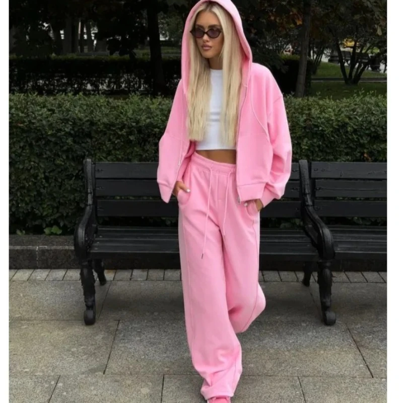 Spring and Autumn Women's Clothing High Street Comfort New Zipper Hooded Sports Cardigan Lace-up Trousers Two-piece Casual Suit
Spring and Autumn Women's Clothing High Street Comfort New Zipper Hooded Sports Cardigan Lace-up Trousers Two-piece Casual Suit