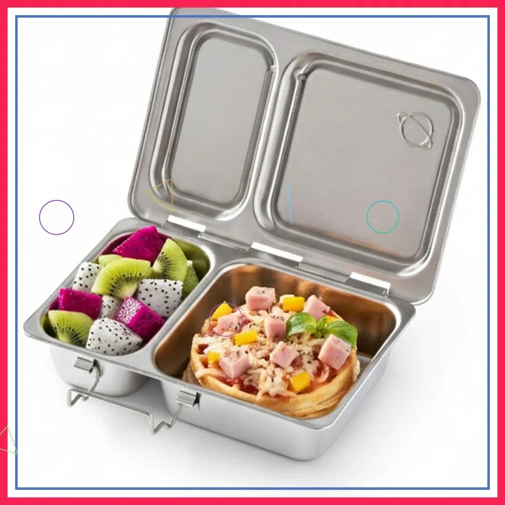 Stainless Steel Bento Lunch Box for Kids with 2 Compartments, Dishwasher Safe & BPA-Free
Stainless Steel Bento Lunch Box for Kids with 2 Compartments, Dishwasher Safe & BPA-Free