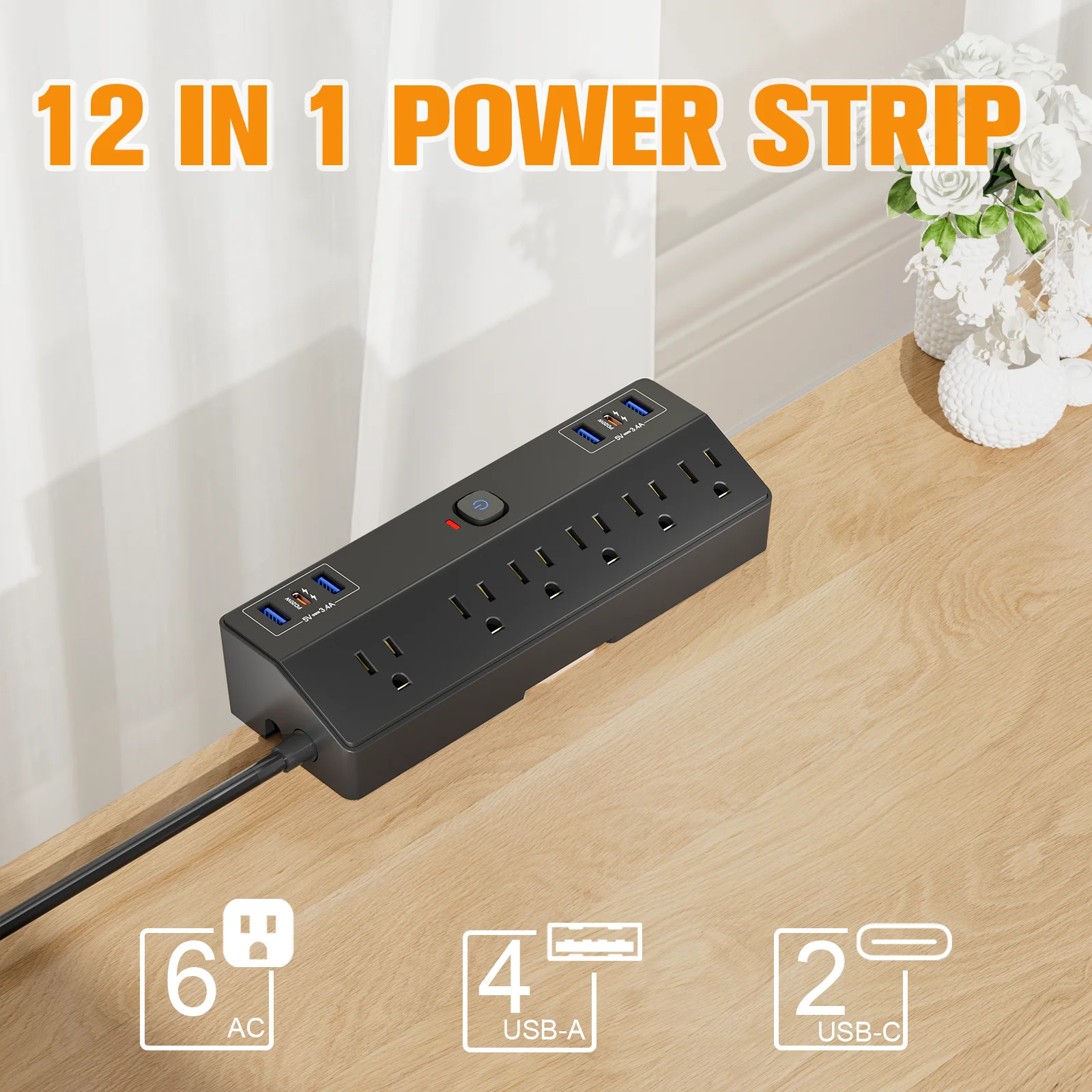 The U.S. clamp model with PD20W fast charging power strip and 3m extension cable is suitable for office, home, school and other
The U.S. clamp model with PD20W fast charging power strip and 3m extension cable is suitable for office, home, school and other