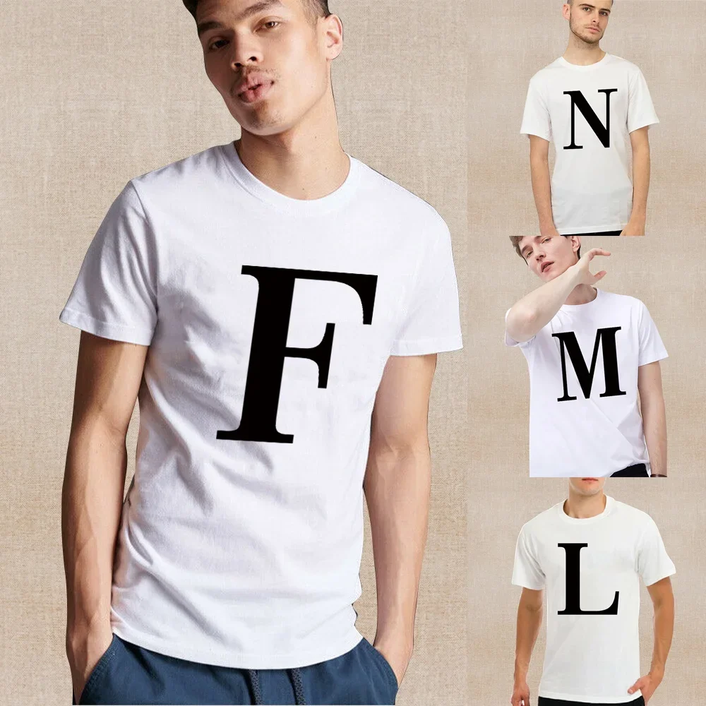 2024 New Men T-shirt Streetwear 26 Letter Print Short Sleeve Casual Round Neck T-shirt Fashion Men Tees Comfortable Pullover Top
2024 New Men T-shirt Streetwear 26 Letter Print Short Sleeve Casual Round Neck T-shirt Fashion Men Tees Comfortable Pullover Top
