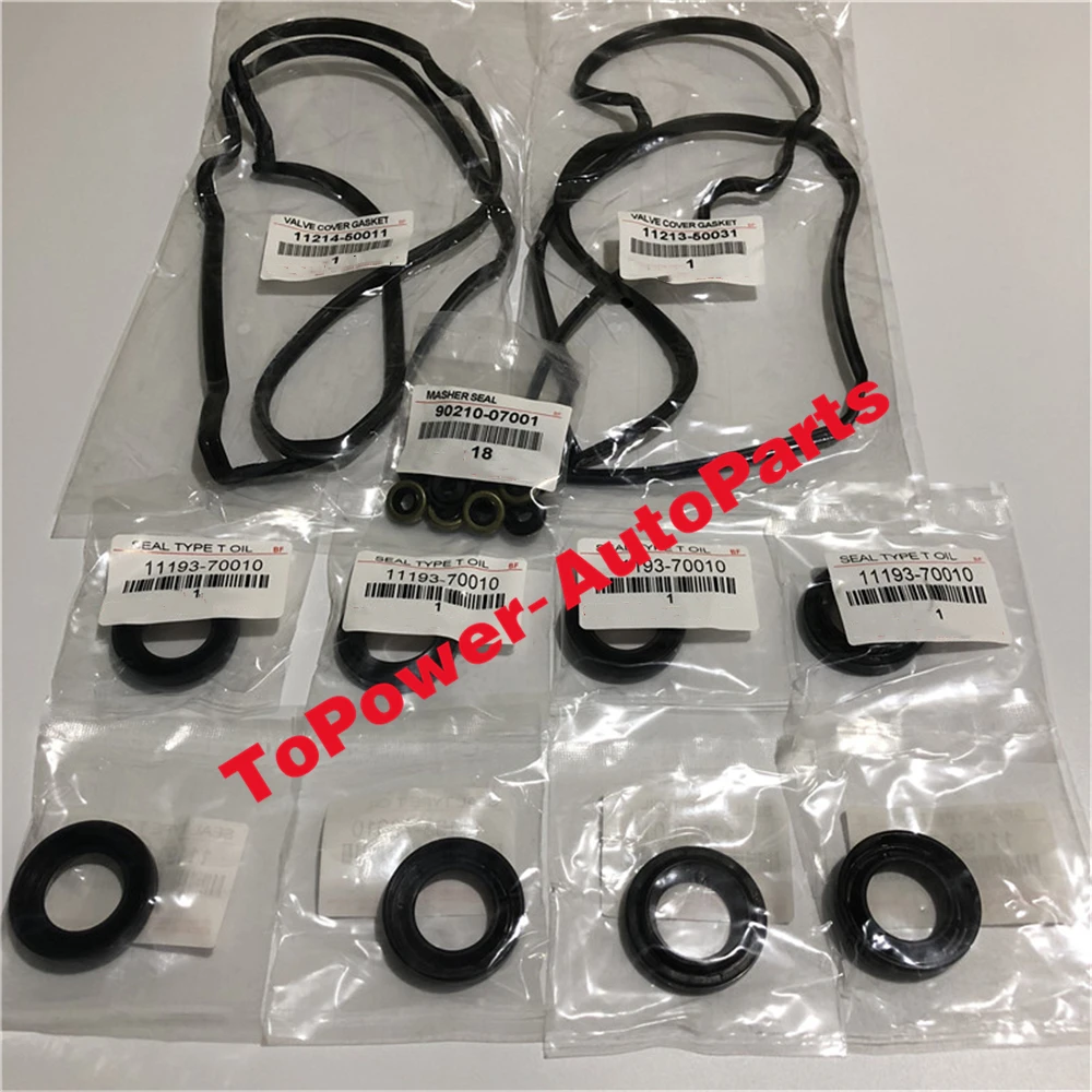 Valve Cover Gaskets & Spark Plug Tube Seals Set &Washer Seals 11213-50031 11214-50011 11193-70010 90210-07001 for Lexuss Toyotaa
Valve Cover Gaskets & Spark Plug Tube Seals Set &Washer Seals 11213-50031 11214-50011 11193-70010 90210-07001 for Lexuss Toyotaa