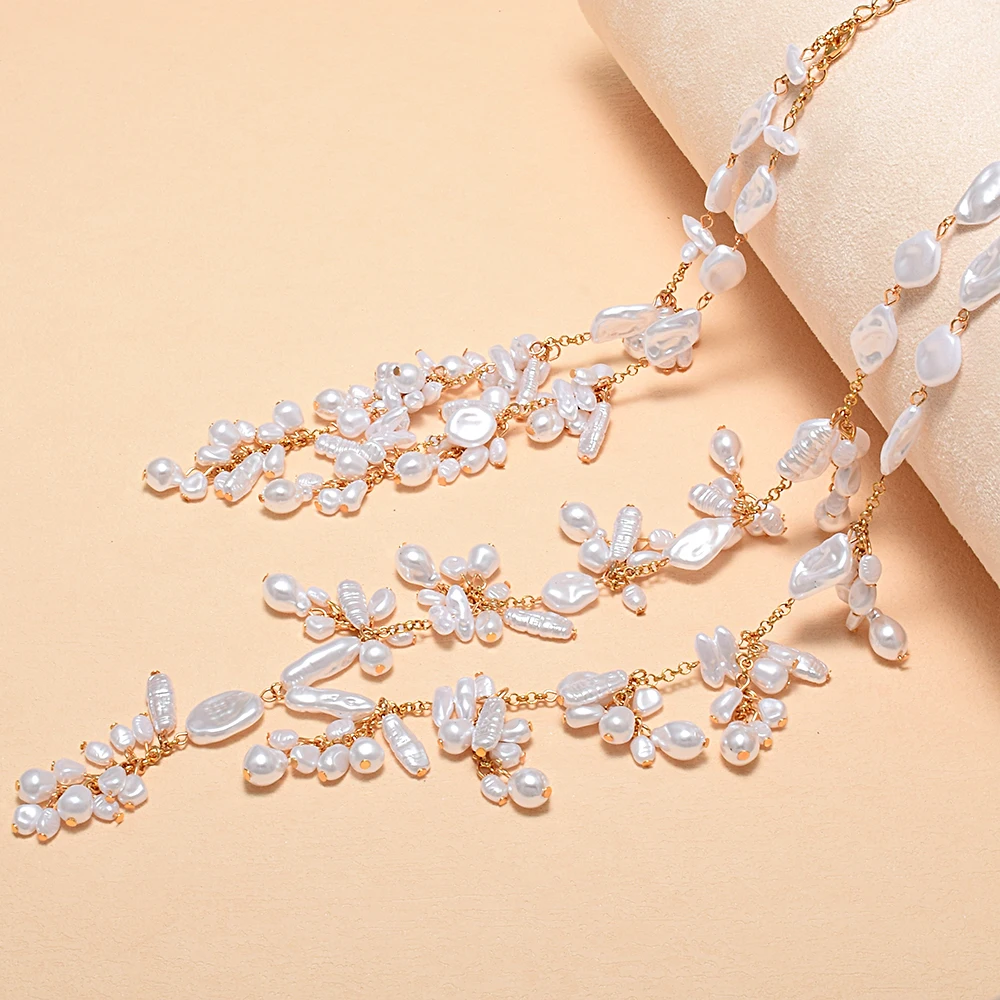 New Trendy Imitation Pearl Necklace Simple Design Beads MultiLayer Necklace For Women Luxury Wedding Jewelry Gift Anniversary
New Trendy Imitation Pearl Necklace Simple Design Beads MultiLayer Necklace For Women Luxury Wedding Jewelry Gift Anniversary