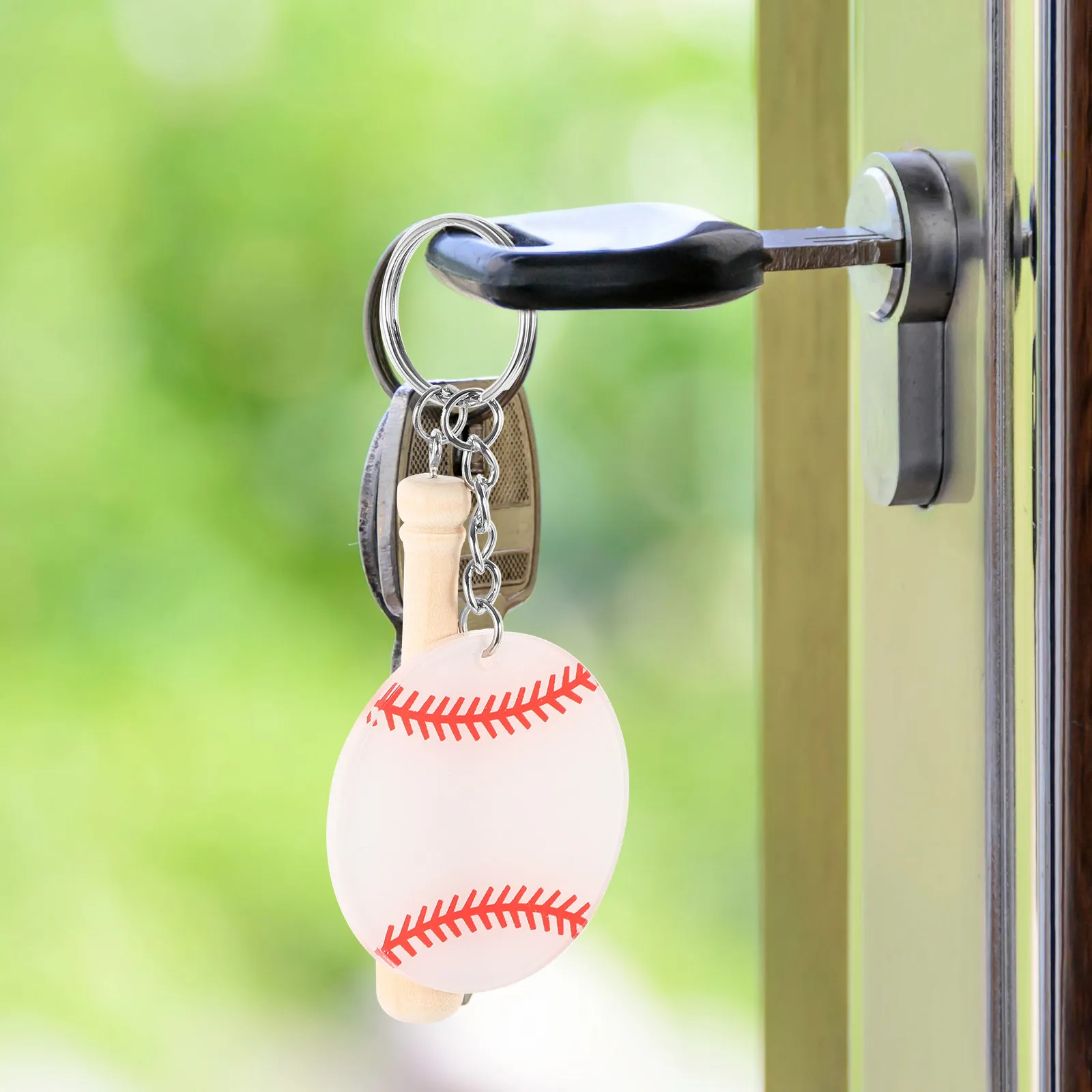 10Pcs Baseball Key Chains Softball Pendant Acrylic Wood Key Rings Backpack Bag Accessories Sports Gifts for Women Men
10Pcs Baseball Key Chains Softball Pendant Acrylic Wood Key Rings Backpack Bag Accessories Sports Gifts for Women Men