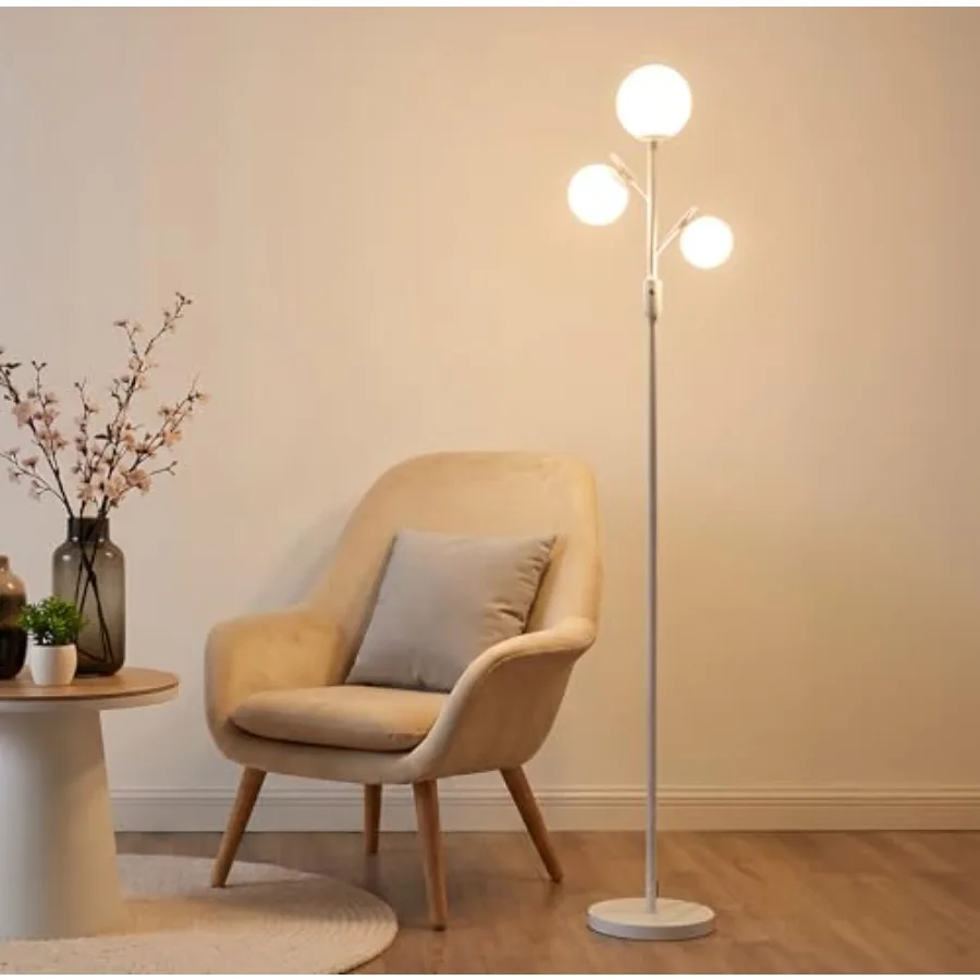 Mid Century Modern 3 Globe Tree Floor Lamp - Dimmable LED Standing Lamp with Bulbs, Warm Light for Living Room Bedroom Office
Mid Century Modern 3 Globe Tree Floor Lamp - Dimmable LED Standing Lamp with Bulbs, Warm Light for Living Room Bedroom Office