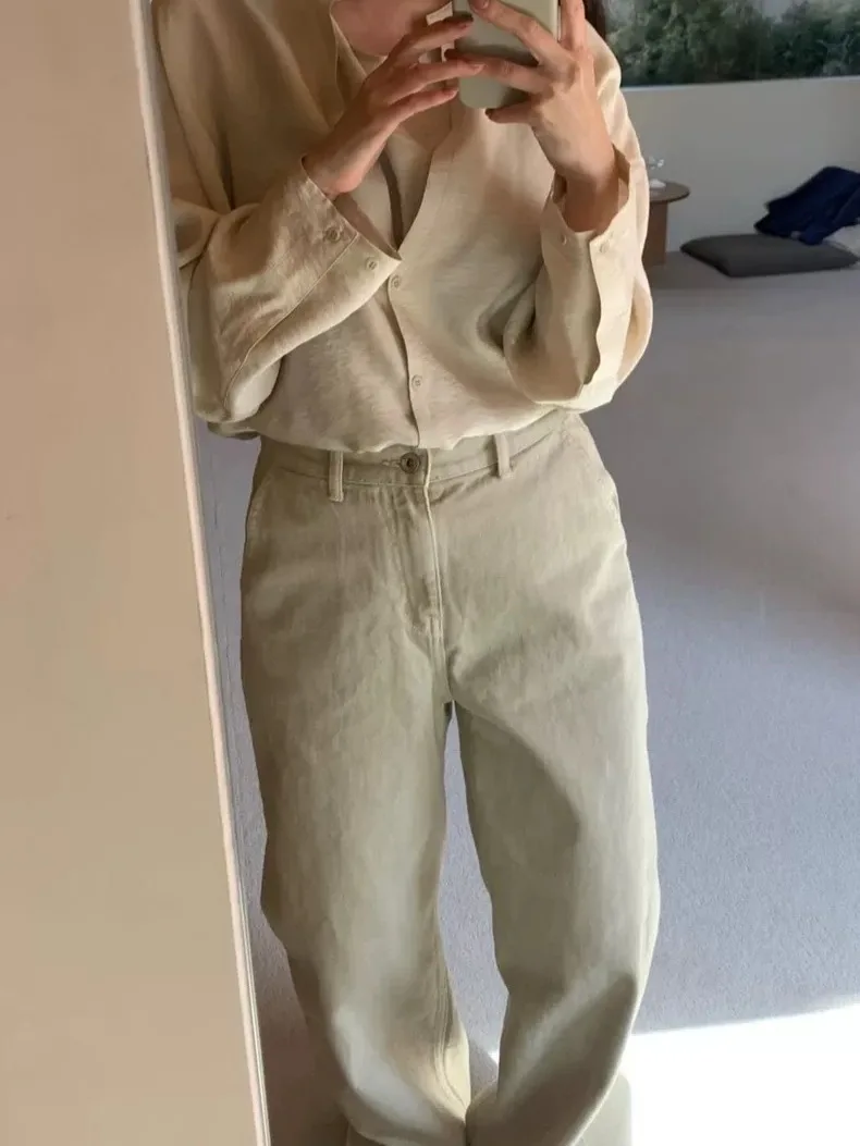 Spring Summer 2026 Loose Wide Leg Jeans Women's High Waist Cotton Pants Korean Style East Gate Mia Slimming Long Trousers
Spring Summer 2026 Loose Wide Leg Jeans Women's High Waist Cotton Pants Korean Style East Gate Mia Slimming Long Trousers