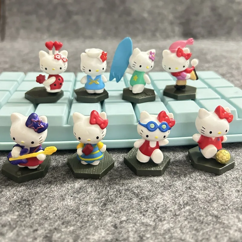 8pcs/Set Cute Sports Version Hello Kitty Miniature Dolls Figure Statue Car Ornaments Mini Model Desk Decoration Toys Kids Gift
8pcs/Set Cute Sports Version Hello Kitty Miniature Dolls Figure Statue Car Ornaments Mini Model Desk Decoration Toys Kids Gift