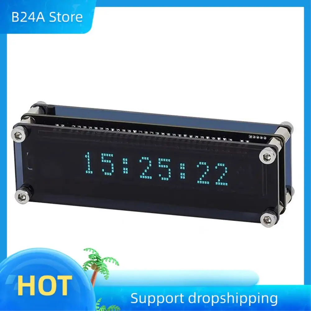 B24A Часы VFD Вакуумный флуоресцентный дисплей WIFI Автоматическая калибровка времени
B24A Часы VFD Вакуумный флуоресцентный дисплей WIFI Автоматическая калибровка времени