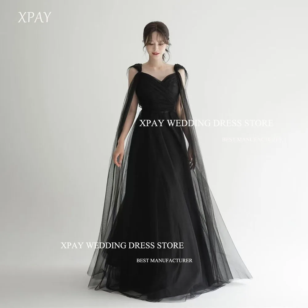XPAY Simple Black Tulle Ball Gown Evening Dresses Korea Photo shoot Straps Corset/Zipper Princess Wedding Party Gowns Customized
XPAY Simple Black Tulle Ball Gown Evening Dresses Korea Photo shoot Straps Corset/Zipper Princess Wedding Party Gowns Customized