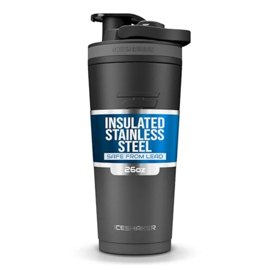 Insulated Stainless Steel Shaker Bottle 26oz, Cold for 24+ Hours Insulated Cup with Twist-on Agitator Odor-Free Bottle for Shak
Insulated Stainless Steel Shaker Bottle 26oz, Cold for 24+ Hours Insulated Cup with Twist-on Agitator Odor-Free Bottle for Shak
