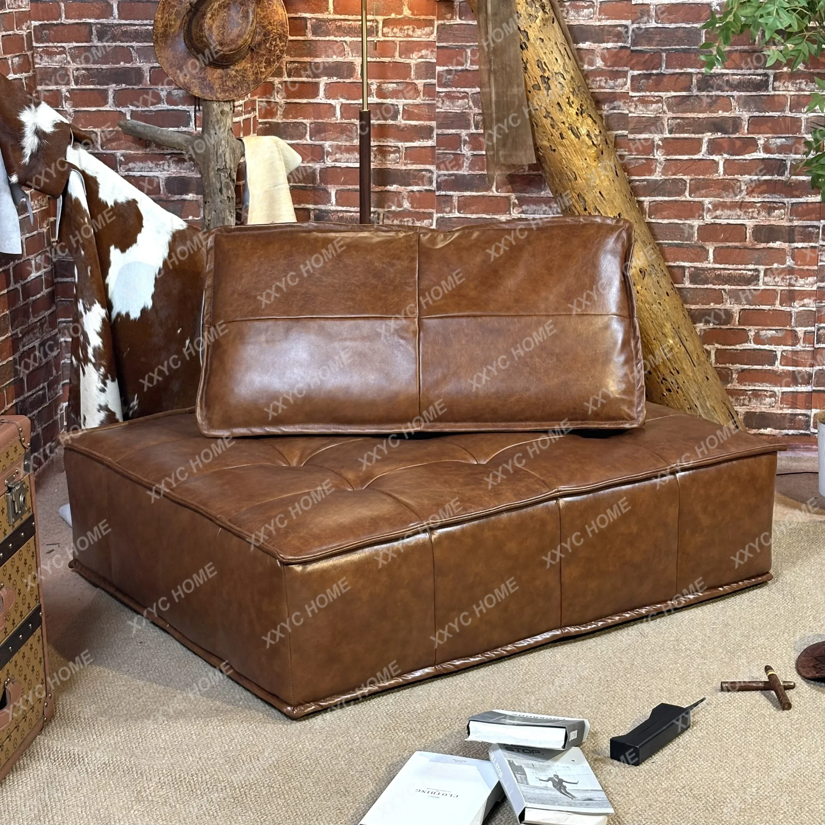 Retro Sofa Oil Wax Real Cowhide Single Tofu Square Medium And Ancient Small Apartment
Retro Sofa Oil Wax Real Cowhide Single Tofu Square Medium And Ancient Small Apartment