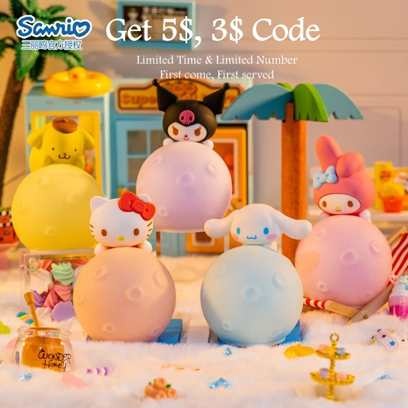 Подлинный ночник Sanrio в форме луны, слепая коробка Kuromi, мультяшная коробка, освещение, украшение, подарки на день рождения, Хэллоуин, Рождество
Подлинный ночник Sanrio в форме луны, слепая коробка Kuromi, мультяшная коробка, освещение, украшение, подарки на день рождения, Хэллоуин, Рождество