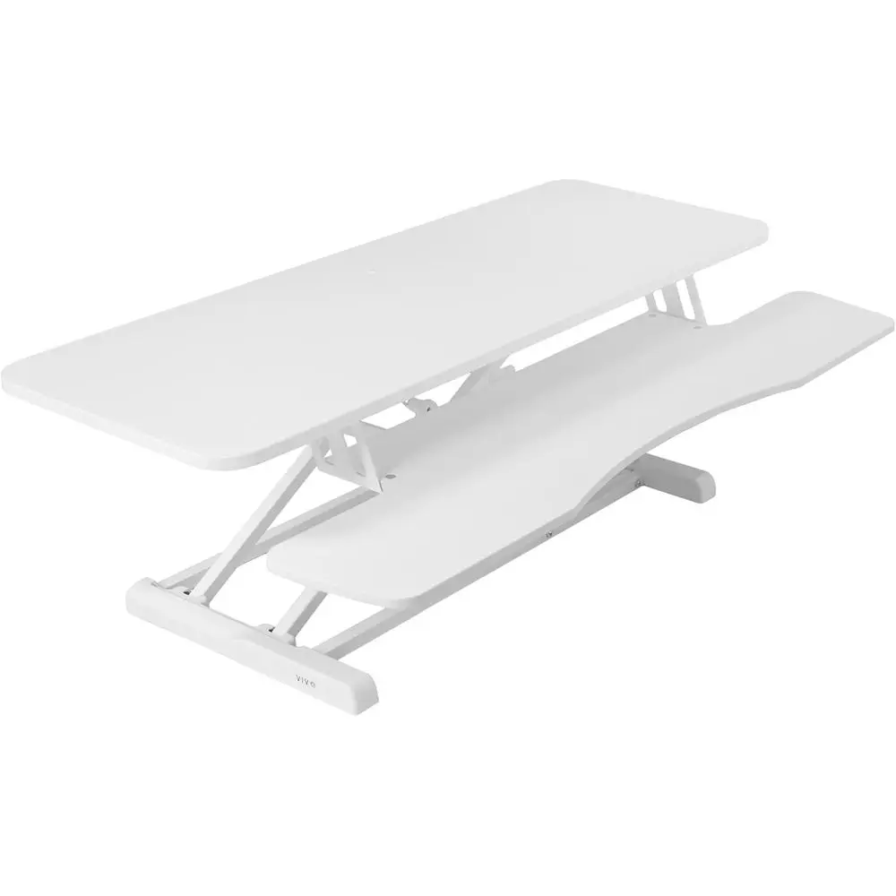 42 Inch Height-Adjustable Dual Monitor Desk Riser with Laptop and Wide Keyboard Tray, White
42 Inch Height-Adjustable Dual Monitor Desk Riser with Laptop and Wide Keyboard Tray, White