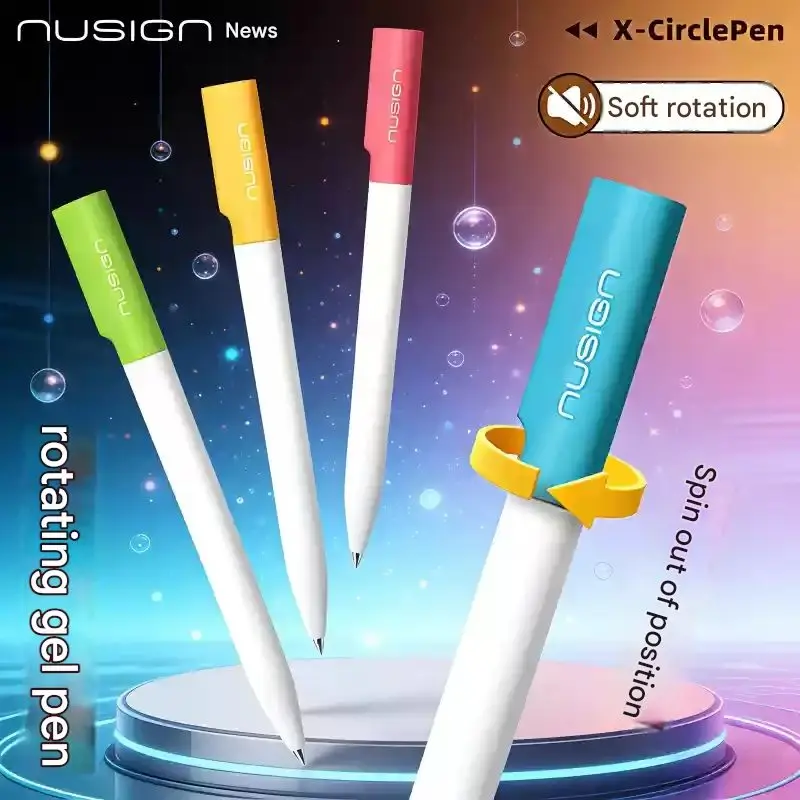 NUSIGN X-CirclePen 2pc Gel Pen Retractable 0.5mm 120° Quiet Rotation Anti-Roll Cap Quick Dry Journaling Drawing Writing Supplies
NUSIGN X-CirclePen 2pc Gel Pen Retractable 0.5mm 120° Quiet Rotation Anti-Roll Cap Quick Dry Journaling Drawing Writing Supplies