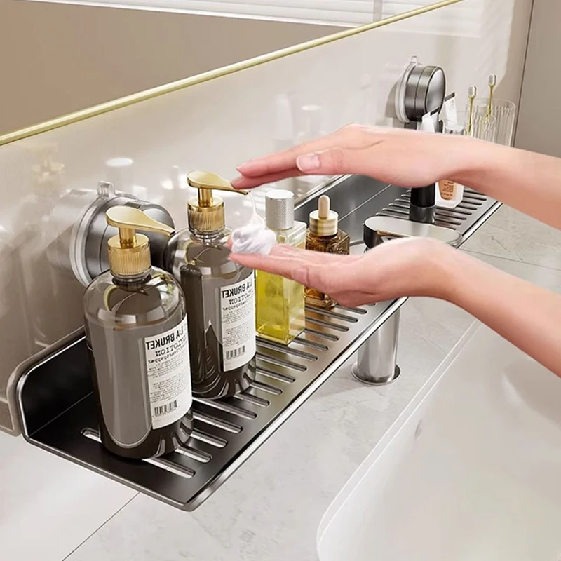 AOBT No-Punching Suction Cup Toilet Faucet Shelf Wall Hanging Bathroom Mirror Sink Washbasin Holder for Bathroom Organization
AOBT No-Punching Suction Cup Toilet Faucet Shelf Wall Hanging Bathroom Mirror Sink Washbasin Holder for Bathroom Organization
