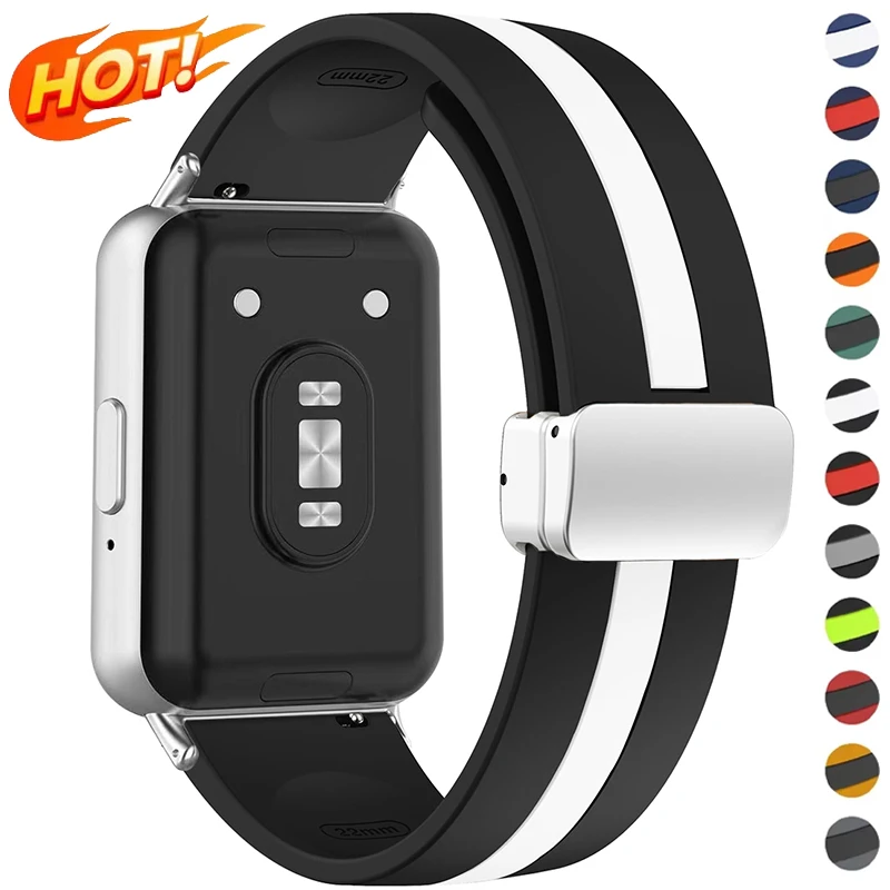 Быстросъемный силиконовый ремешок для Samsung Galaxy Watch Fit 3, магнитный браслет, металлические разъемы для Galaxy Watch Fit 3, аксессуары 
Быстросъемный силиконовый ремешок для Samsung Galaxy Watch Fit 3, магнитный браслет, металлические разъемы для Galaxy Watch Fit 3, аксессуары