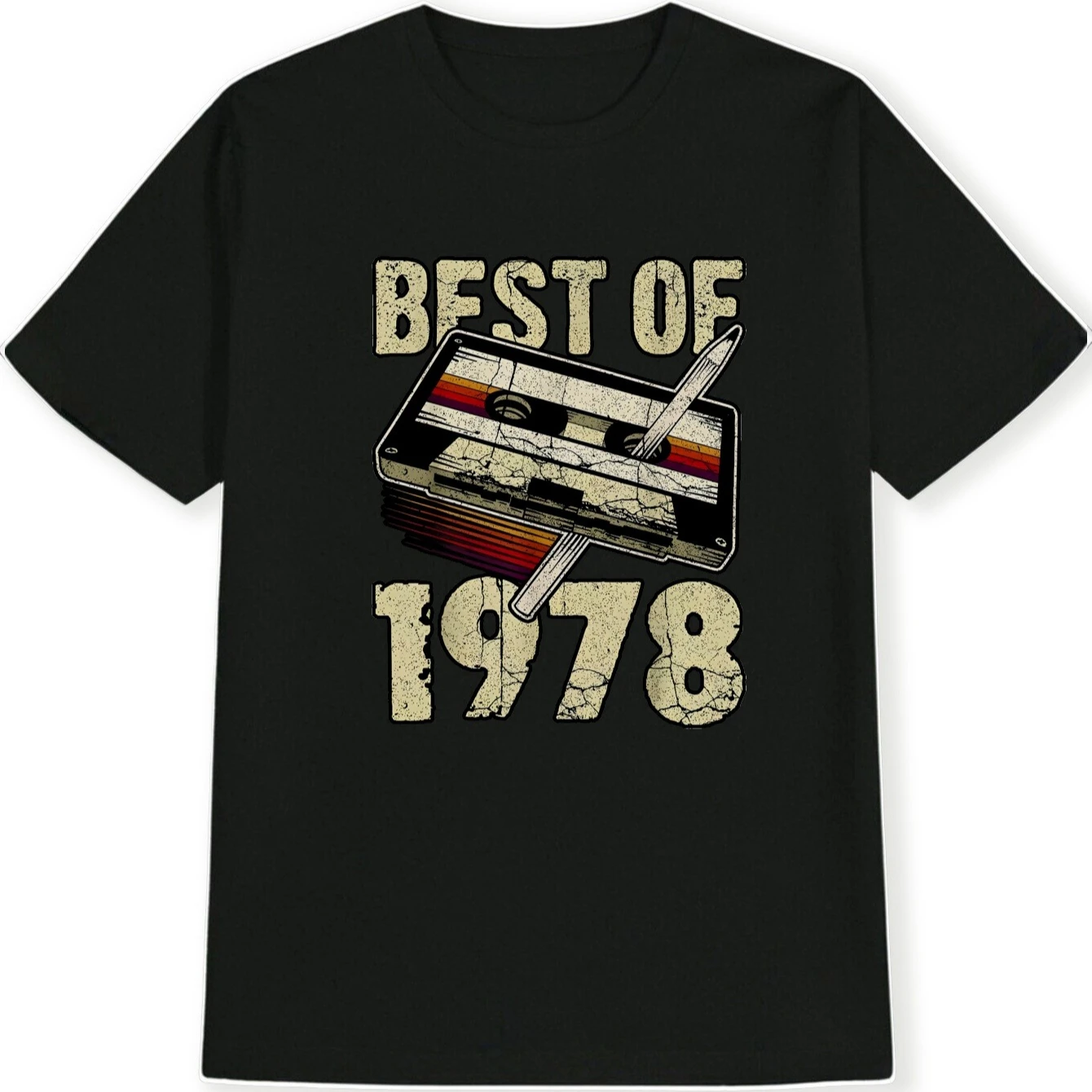 "Best of 1978" Vintage 1978 Retro Cassette Tape Graphic T-Shirt 100% Cotton O-Neck Short Sleeve Summer Casual Mens T-shirt
"Best of 1978" Vintage 1978 Retro Cassette Tape Graphic T-Shirt 100% Cotton O-Neck Short Sleeve Summer Casual Mens T-shirt