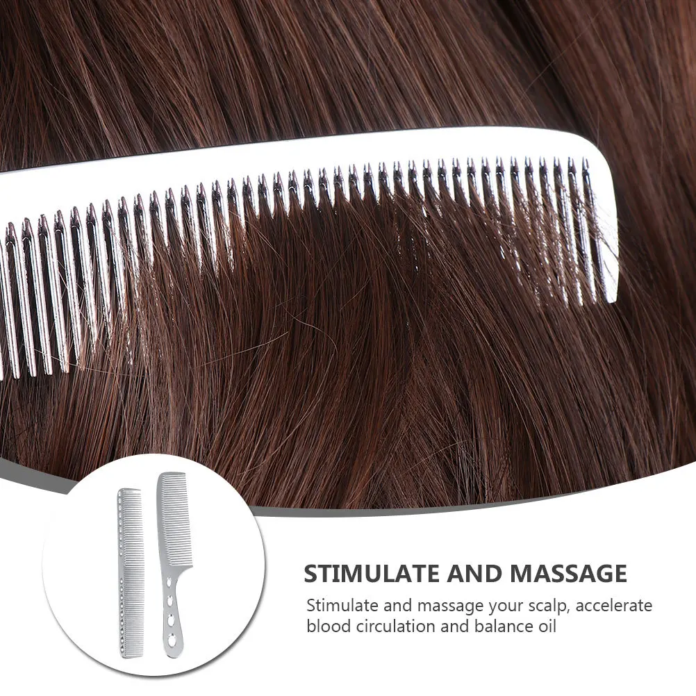 2 Pcs Hair Comb Massage Anti-static Combs for Stylist Hairdressing Styling Silver
2 Pcs Hair Comb Massage Anti-static Combs for Stylist Hairdressing Styling Silver