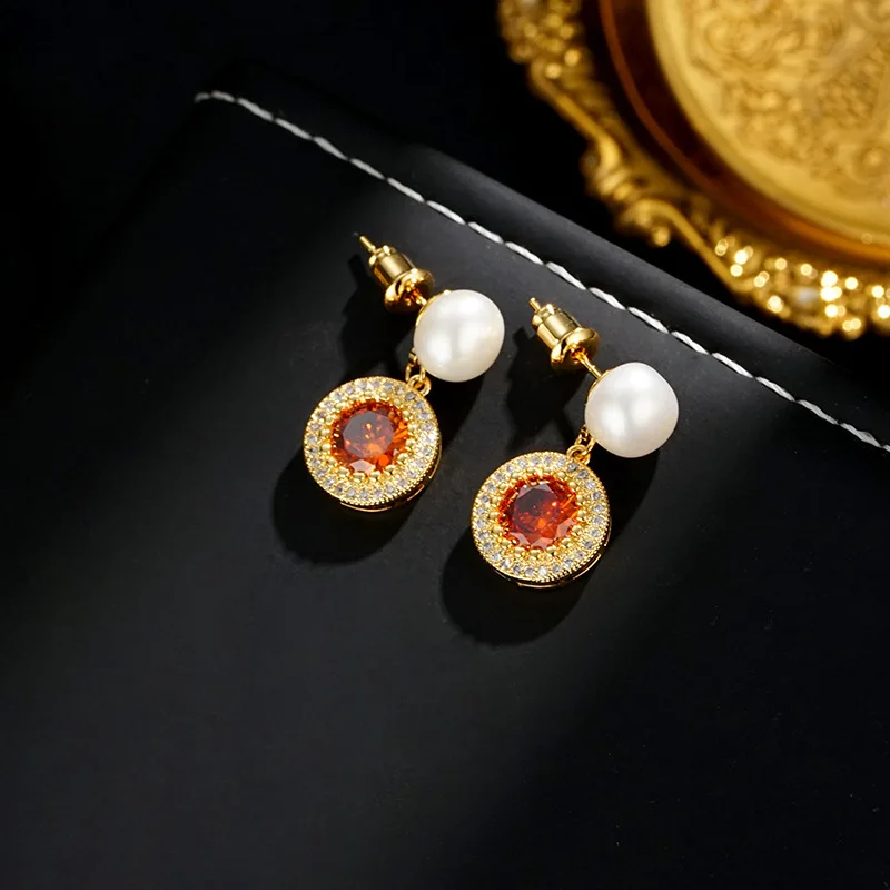 New Arrival Super Shiny CZ Zircon Star Natural Freshwater Pearl 14K Gold Filled Ladies Tassels Stud Earrings Jewelry Cheap
New Arrival Super Shiny CZ Zircon Star Natural Freshwater Pearl 14K Gold Filled Ladies Tassels Stud Earrings Jewelry Cheap