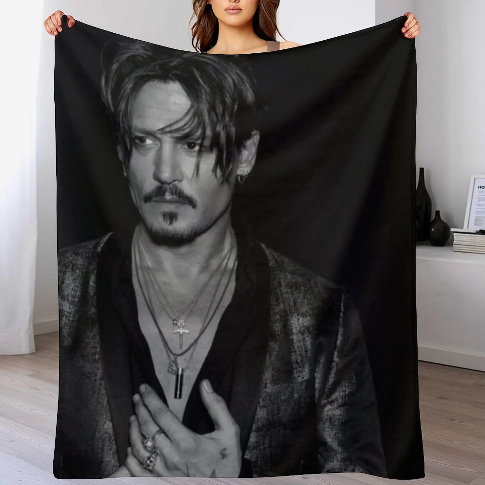 Johnny Depp Throw Blanket Shaggy Furry Soft Blanket for Bedroom Living Room
Johnny Depp Throw Blanket Shaggy Furry Soft Blanket for Bedroom Living Room