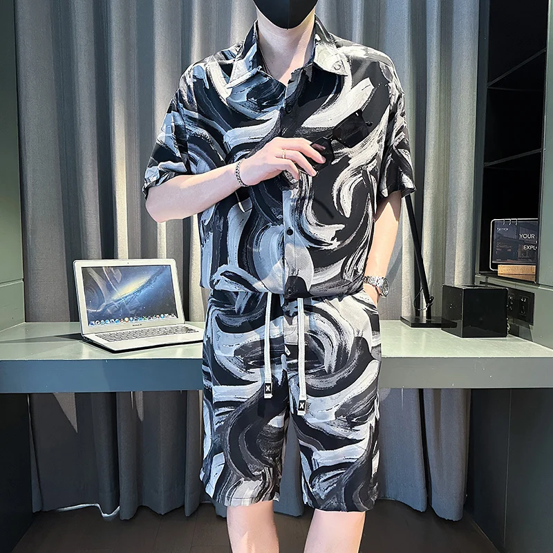 Fashion Street Men's Sets Summer Short Sleeved Men Floral Shirts + Shorts Plus Size Retro Printed Hawaiian Man 2 Pieces Clothing
Fashion Street Men's Sets Summer Short Sleeved Men Floral Shirts + Shorts Plus Size Retro Printed Hawaiian Man 2 Pieces Clothing