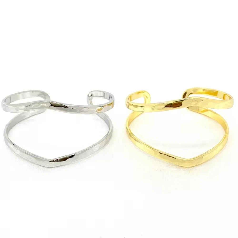 2024 New 18k Gold Plated Bangles Half Round Elbow Tube Double Layer Cuff Bracelet For Women Party Fashion Jewelry
2024 New 18k Gold Plated Bangles Half Round Elbow Tube Double Layer Cuff Bracelet For Women Party Fashion Jewelry