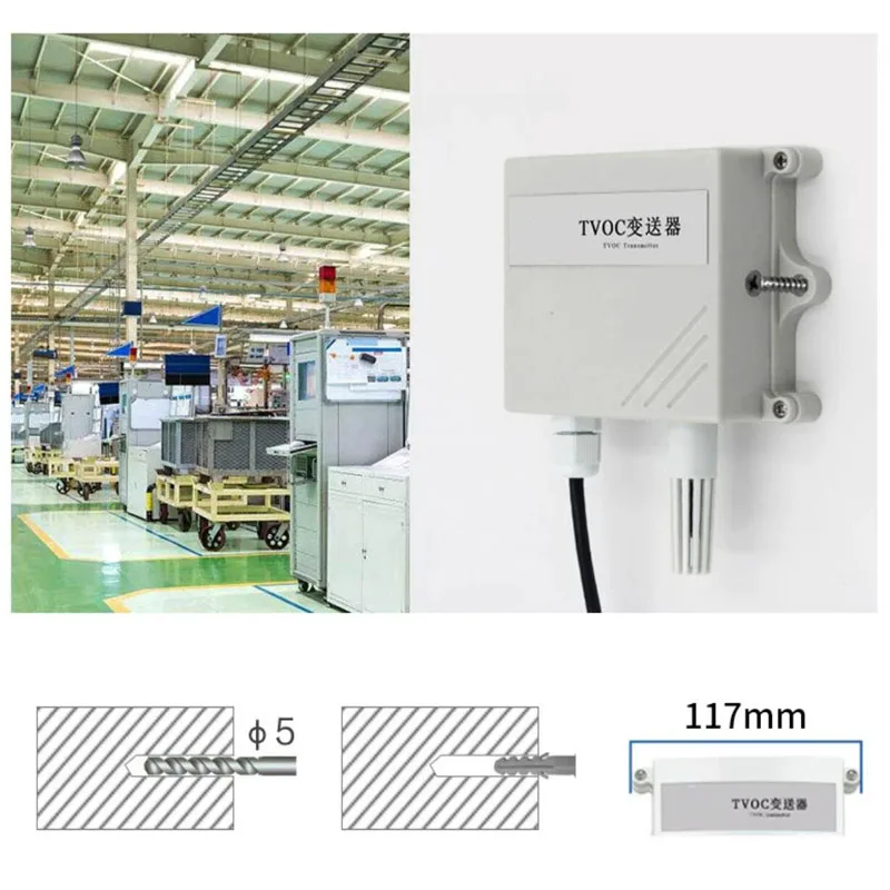 Wall-Mounted TVOC Transmitter Air Quality Sensor with RS485 Output 0-60000 PPB for Environmental Monitoring
Wall-Mounted TVOC Transmitter Air Quality Sensor with RS485 Output 0-60000 PPB for Environmental Monitoring