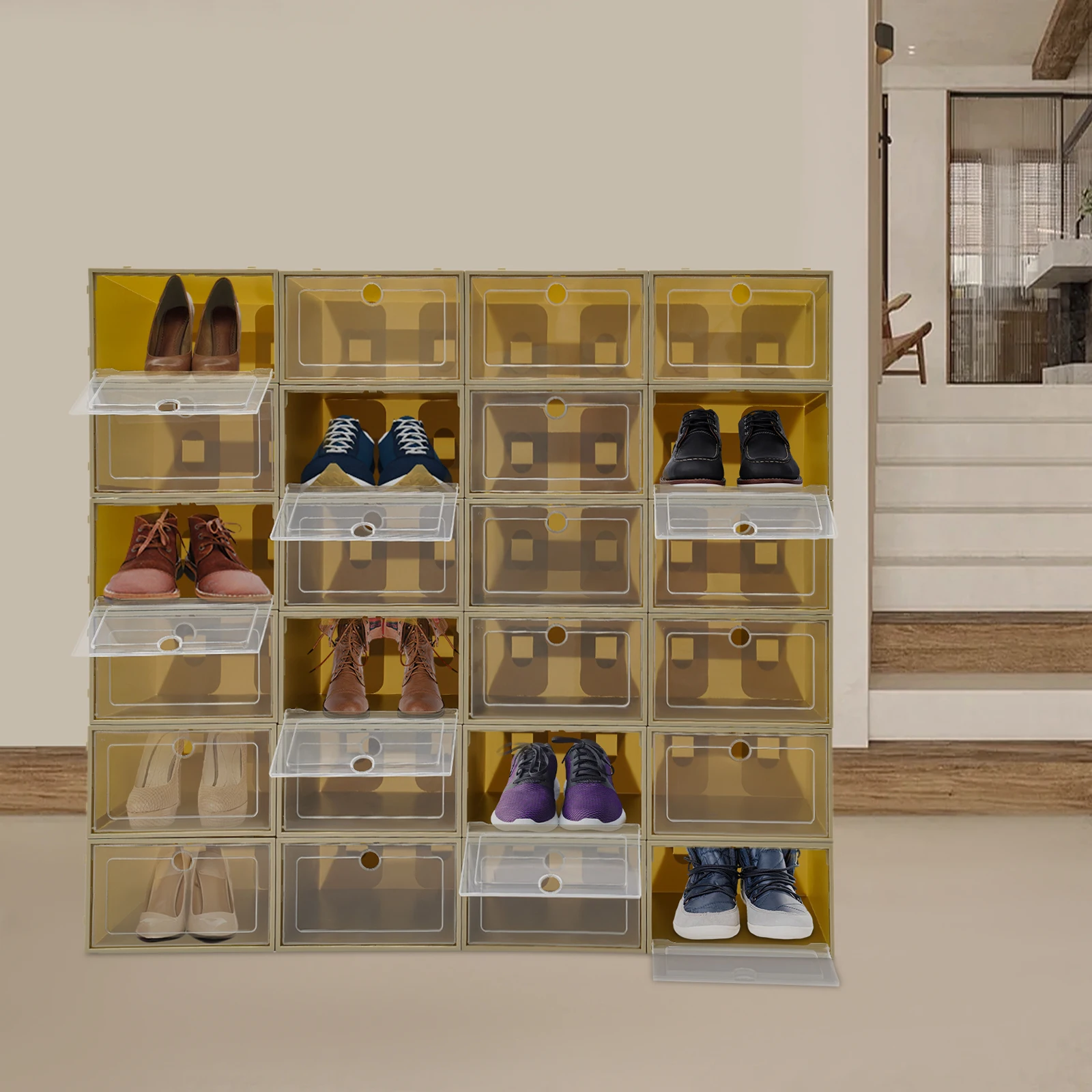 24 Pack Shoe Boxes, Flip-Top Drawer Style Storage Box, Large Green Organizer, Home Shoe Closet Case, Home Closet Supplies
24 Pack Shoe Boxes, Flip-Top Drawer Style Storage Box, Large Green Organizer, Home Shoe Closet Case, Home Closet Supplies