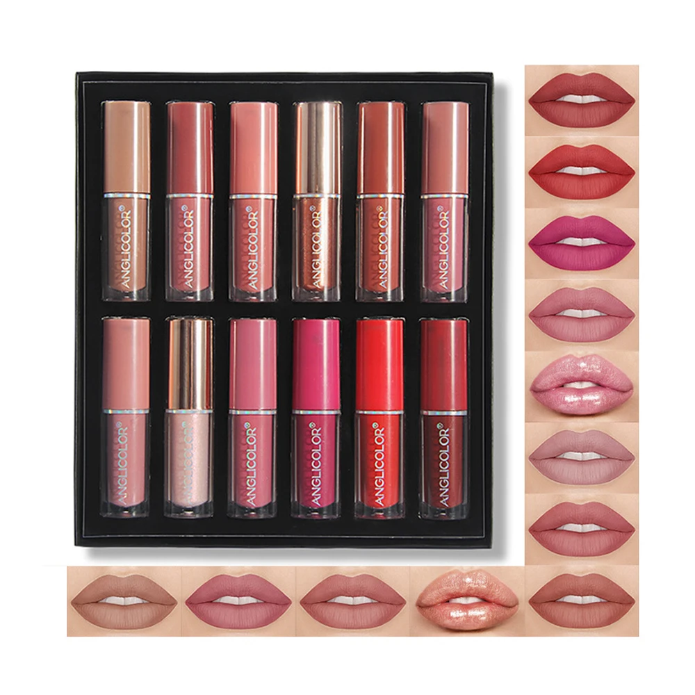 12 Color Lip Glaze Set Box Velvet Matte Matte Lip Gloss Non Fading Liquid Lipstick Makeup Waterproof Moisturizing Beautiful Lips
12 Color Lip Glaze Set Box Velvet Matte Matte Lip Gloss Non Fading Liquid Lipstick Makeup Waterproof Moisturizing Beautiful Lips