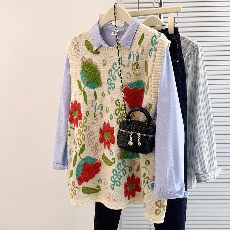 Женский осенний модный вязаный топ без рукавов с круглым вырезом, свободного кроя, больших размеров, комфортный, в художественном молодежном стиле
Женский осенний модный вязаный топ без рукавов с круглым вырезом, свободного кроя, больших размеров, комфортный, в художественном молодежном стиле