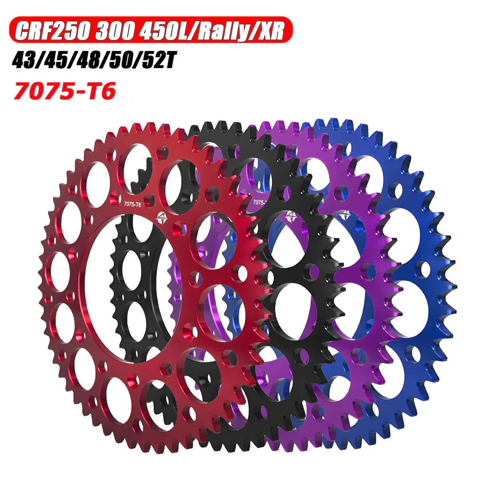 43T-52T Rear Sprocket Aluminum CNC For Honda CRF250L Rally CR125R XR250 CRM250 CRF250X CRF250R CRF450R CRF450X XR650R
43T-52T Rear Sprocket Aluminum CNC For Honda CRF250L Rally CR125R XR250 CRM250 CRF250X CRF250R CRF450R CRF450X XR650R
