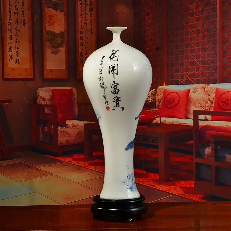 Hand-Painted Vase Decoration Chinese Living Room TV Cabinet Antique Shelf Decorations/Blooming and Rich Flowers
Hand-Painted Vase Decoration Chinese Living Room TV Cabinet Antique Shelf Decorations/Blooming and Rich Flowers