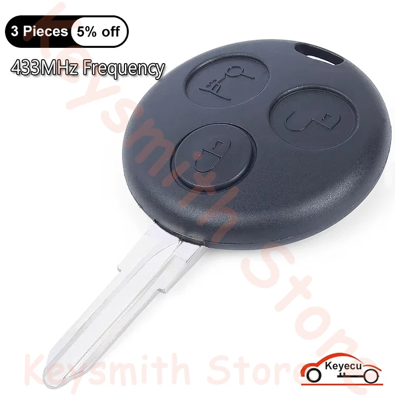 KEYECU 3 кнопки 433 МГц для Mercedes Benz Smart Fortwo 450 Forfour City Coupe Roadster, автоматический пульт дистанционного управления, замена брелока
KEYECU 3 кнопки 433 МГц для Mercedes Benz Smart Fortwo 450 Forfour City Coupe Roadster, автоматический пульт дистанционного управления, замена брелока