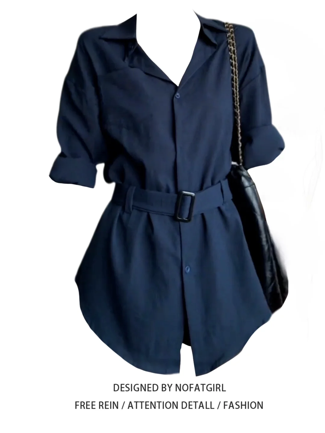 plus Size Fashionable Belted Waist Slimming Design Women's Shirt Summer New Style Korean Version Loose Fit Pure Color Button ...
plus Size Fashionable Belted Waist Slimming Design Women's Shirt Summer New Style Korean Version Loose Fit Pure Color Button ...