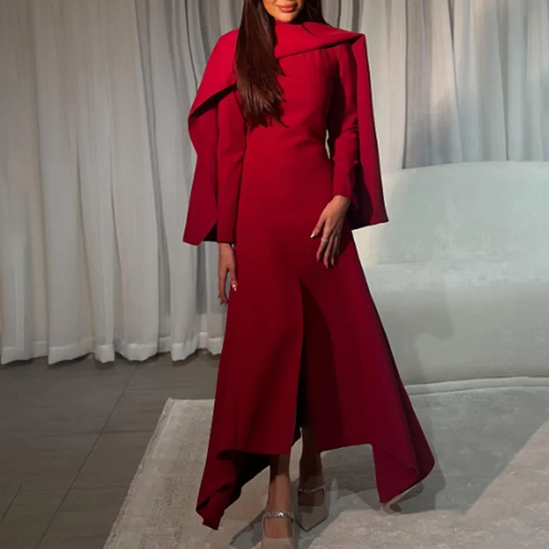 Spring 2026 Sexy Backless Draped Wrap Bodycon Dress Women's Gown High Waist Cotton Polyester Long Sleeve Formal Evening Dress
Spring 2026 Sexy Backless Draped Wrap Bodycon Dress Women's Gown High Waist Cotton Polyester Long Sleeve Formal Evening Dress