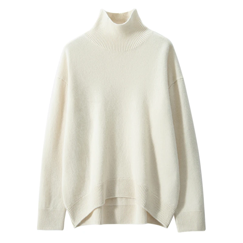 2025 Women's 100% Cashmere High-neck Loose Pullover High-quality Casual Sweater Elegant Simple Autumn Winter Knitwear Clothing
2025 Women's 100% Cashmere High-neck Loose Pullover High-quality Casual Sweater Elegant Simple Autumn Winter Knitwear Clothing