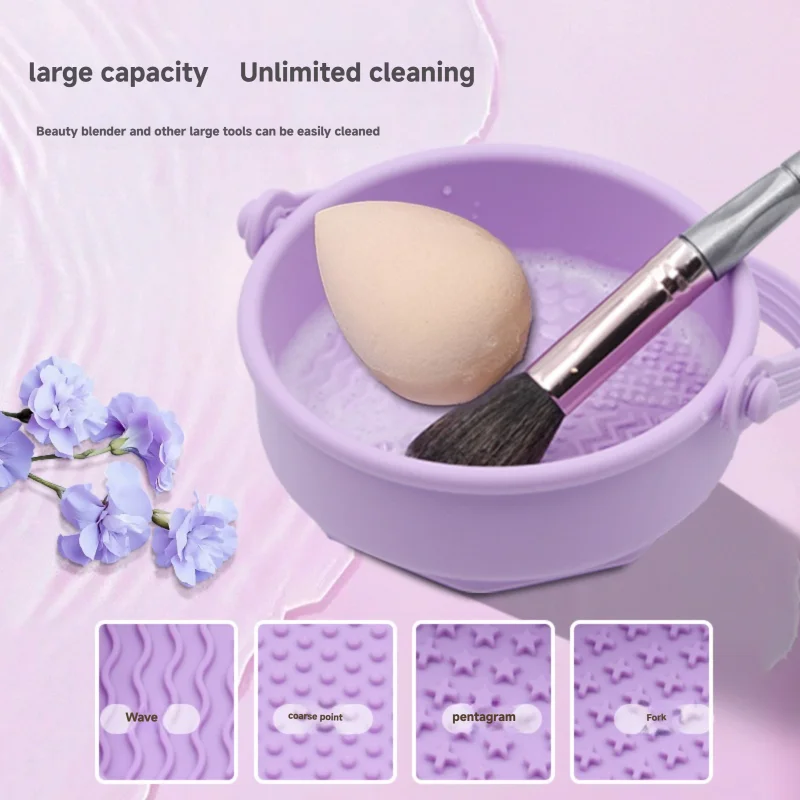 Silicone hanging scrubbing bowl portable detachable makeup brush sponge cleaning box artifact combination drying basket storage
Silicone hanging scrubbing bowl portable detachable makeup brush sponge cleaning box artifact combination drying basket storage