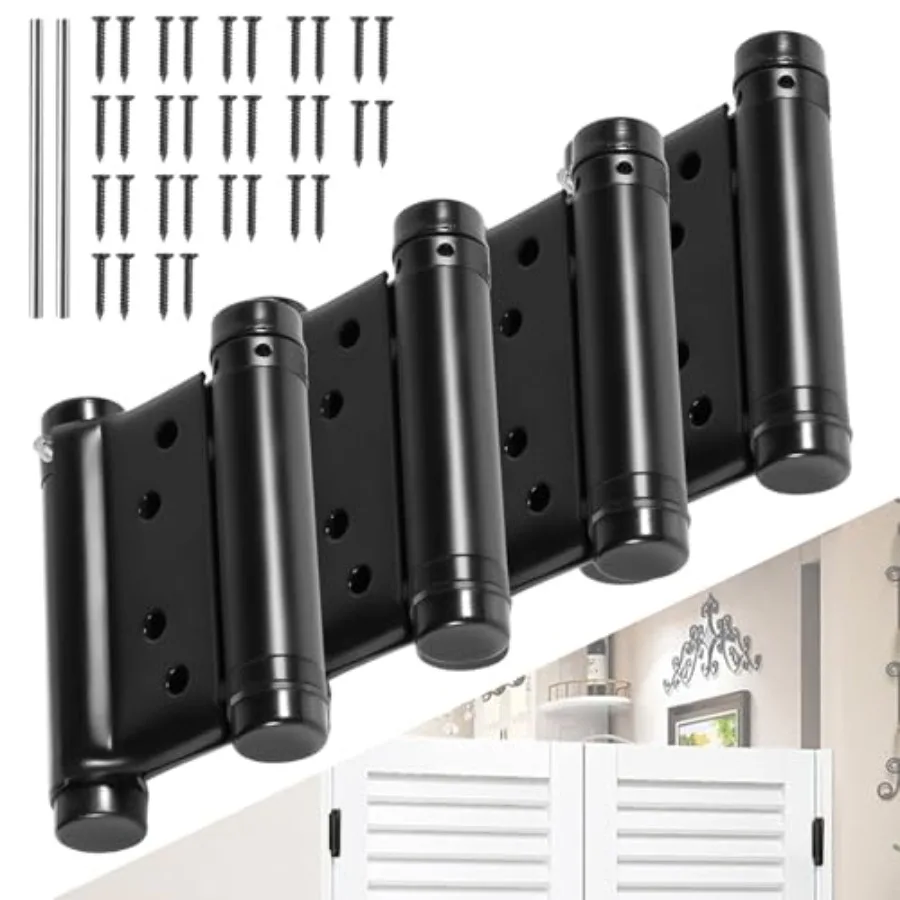 6 Inch Double Action Spring Hinge, 201 Stainless Steel, Cafe Salon Door Self-Closing Door Hinges with Pins and Screws 4-Pack (,
6 Inch Double Action Spring Hinge, 201 Stainless Steel, Cafe Salon Door Self-Closing Door Hinges with Pins and Screws 4-Pack (,