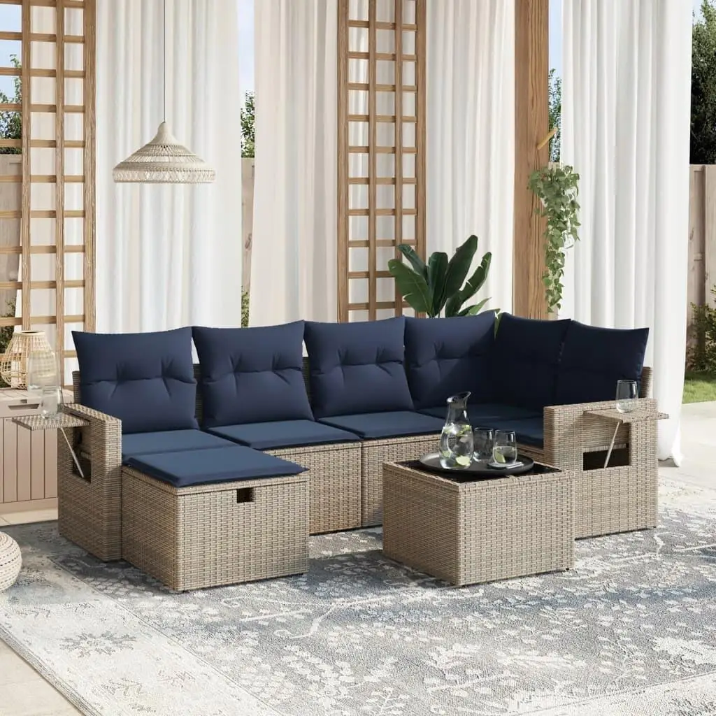 7 Piece Outdoor Patio Sofa Set with Gray Cushions Stylish Poly Rattan Furniture for Garden Balcony Poolside
7 Piece Outdoor Patio Sofa Set with Gray Cushions Stylish Poly Rattan Furniture for Garden Balcony Poolside