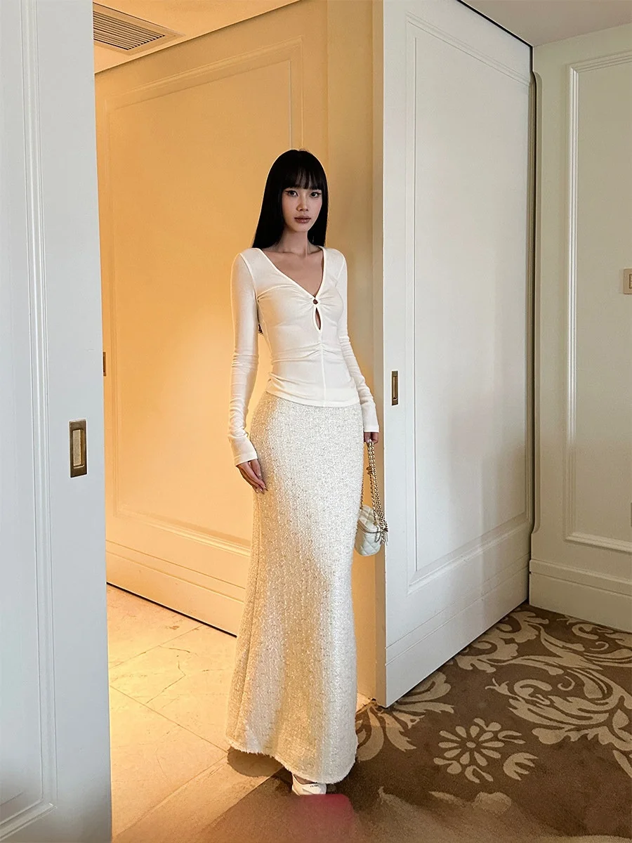 Venuii Woolen Fish Tail Half Skirt Women's Spring Autumn Slimming Split Bodycon Skirt Elegant Style Citywalk Polyester
Venuii Woolen Fish Tail Half Skirt Women's Spring Autumn Slimming Split Bodycon Skirt Elegant Style Citywalk Polyester